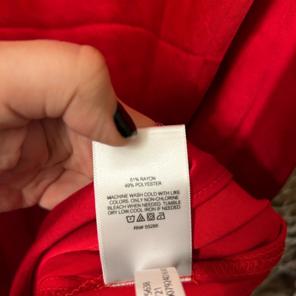 NWT Express XL Vibrant Red Midi Slip Dress - Picture 6 of 7